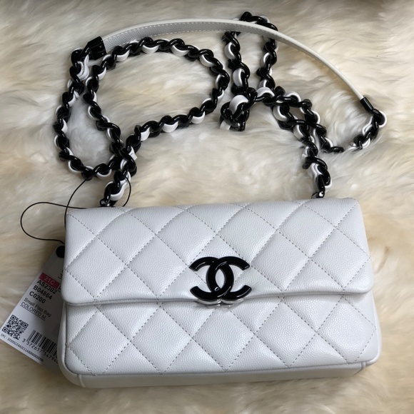 NEW 21C White Caviar Mini Rectangular Chunky Chain - Picture 2 of 8